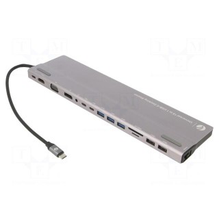 Docking station | USB 3.0,USB 3.1 | 0.18m | black | 5Gbps | silver