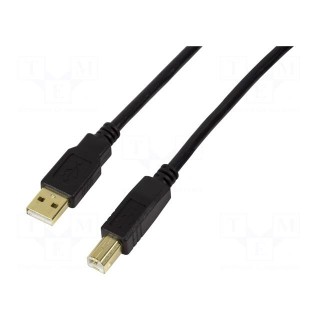 Repeater USB | USB 2.0 | USB A plug,USB B plug | 15m | black | 480Mbps