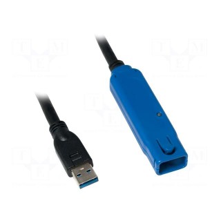 Repeater USB | USB 3.0 | USB A socket,USB A plug | 10m | black | 5Gbps