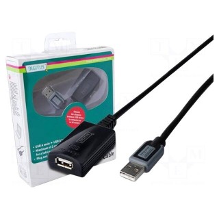 Repeater USB | USB 2.0 | USB A socket,USB A plug | 10m | blister