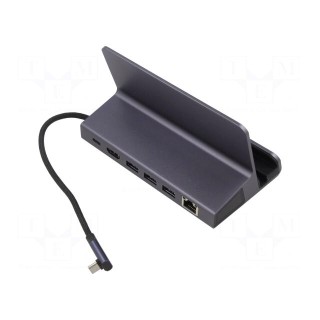 Docking station | USB 3.0,USB 3.2 | 0.2m | aluminium