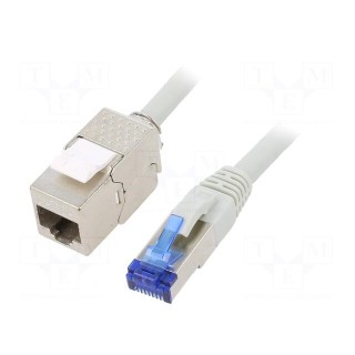 Extender RJ45 | S/FTP | 6a | stranded | Cu | LSZH | grey | 20m | 26AWG