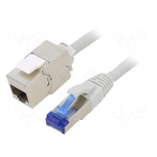 Extender RJ45 | S/FTP | 6a | stranded | Cu | LSZH | grey | 3m | 26AWG