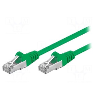 Patch cord | F/UTP | 5e | stranded | CCA | PVC | green | 0.25m | 26AWG