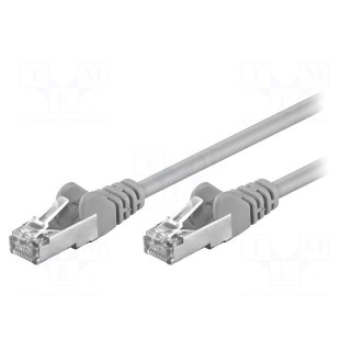 Patch cord | F/UTP | 5e | stranded | CCA | PVC | grey | 0.5m | 26AWG