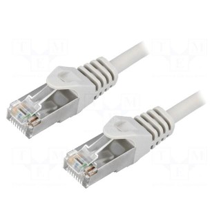 Patch cord | F/UTP | 5e | stranded | CCA | PVC | grey | 2m | 26AWG