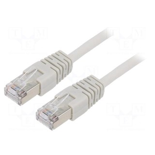 Patch cord | F/UTP | 5e | stranded | CCA | PVC | grey | 10m | 26AWG