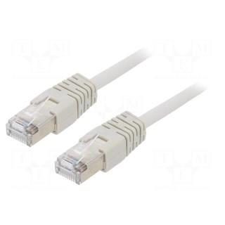 Patch cord | F/UTP | 5e | stranded | CCA | PVC | grey | 15m | 26AWG