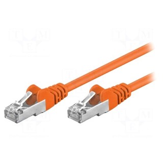 Patch cord | F/UTP | 5e | stranded | CCA | PVC | orange | 0.5m | 26AWG
