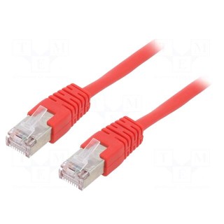 Patch cord | F/UTP | 5e | stranded | CCA | PVC | red | 2m | 26AWG | Cablexpert