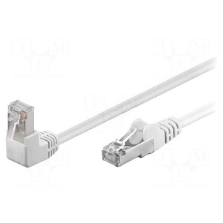 Patch cord | F/UTP | 5e | stranded | CCA | PVC | white | 0.2m | 26AWG