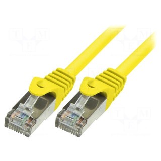 Patch cord | F/UTP | 5e | stranded | CCA | PVC | yellow | 0.5m | 26AWG