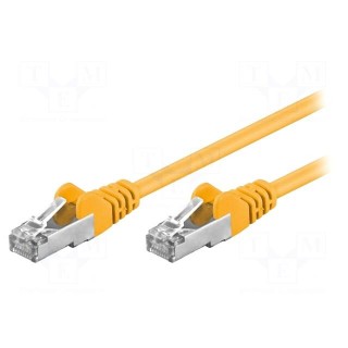 Patch cord | F/UTP | 5e | stranded | CCA | PVC | yellow | 2m | 26AWG