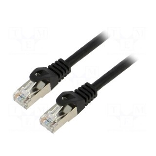 Patch cord | F/UTP | 6 | stranded | CCA | PVC | black | 1.5m | 26AWG | Cores: 8