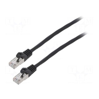 Patch cord | F/UTP | 6 | stranded | CCA | PVC | black | 3m | 26AWG | Cores: 8