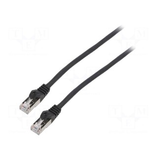 Patch cord | F/UTP | 6 | stranded | CCA | PVC | black | 5m | 26AWG | Cores: 8