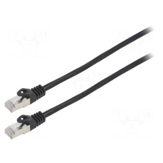 Patch cord | F/UTP | 6 | stranded | CCA | PVC | black | 5m | 26AWG | Cores: 8
