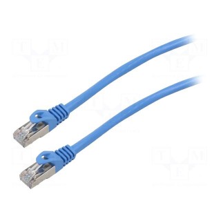 Patch cord | F/UTP | 6 | stranded | CCA | PVC | blue | 1.5m | 26AWG | Cores: 8