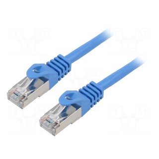 Patch cord | F/UTP | 6 | stranded | CCA | PVC | blue | 20m | 26AWG | Cores: 8