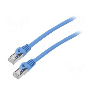 Patch cord | F/UTP | 6 | stranded | CCA | PVC | blue | 2m | 26AWG | Cores: 8