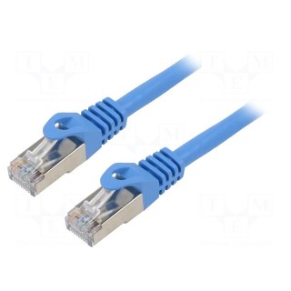 Patch cord | F/UTP | 6 | stranded | CCA | PVC | blue | 30m | 26AWG | Cores: 8