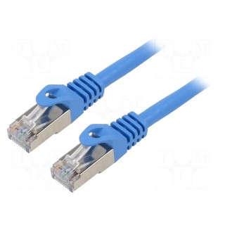 Patch cord | F/UTP | 6 | stranded | CCA | PVC | blue | 3m | 26AWG | Cores: 8