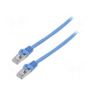 Patch cord | F/UTP | 6 | stranded | CCA | PVC | blue | 3m | 26AWG | Cores: 8