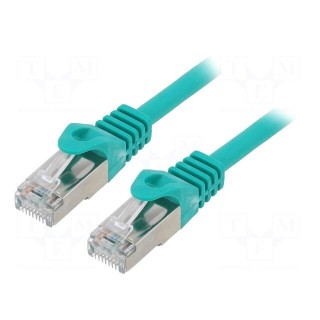 Patch cord | F/UTP | 6 | stranded | CCA | PVC | green | 2m | RJ45 plug | 26AWG