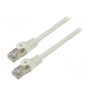 Patch cord | F/UTP | 6 | stranded | CCA | PVC | grey | 0.25m | 26AWG | Cores: 8