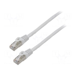 Patch cord | F/UTP | 6 | stranded | CCA | PVC | grey | 1m | 26AWG | Cores: 8