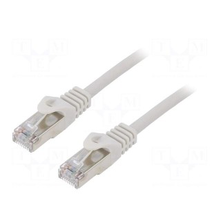 Patch cord | F/UTP | 6 | stranded | CCA | PVC | grey | 0.25m | RJ45 plug