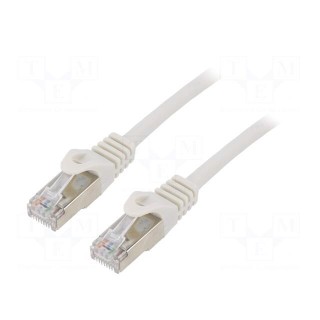 Patch cord | F/UTP | 6 | stranded | CCA | PVC | grey | 1.5m | RJ45 plug