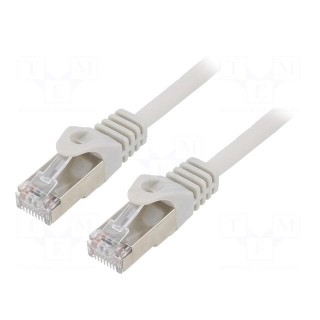 Patch cord | F/UTP | 6 | stranded | CCA | PVC | grey | 5m | RJ45 plug | 26AWG