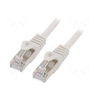 Patch cord | F/UTP | 6 | stranded | CCA | PVC | grey | 7.5m | RJ45 plug