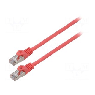 Patch cord | F/UTP | 6 | stranded | CCA | PVC | red | 1.5m | 26AWG | Cores: 8