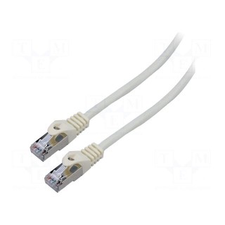 Patch cord | F/UTP | 6 | stranded | CCA | PVC | white | 0.5m | 26AWG | Cores: 8