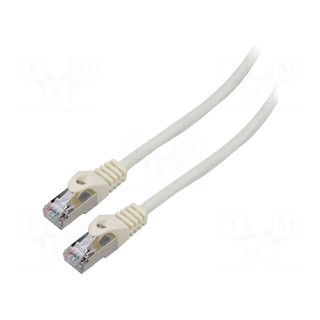 Patch cord | F/UTP | 6 | stranded | CCA | PVC | white | 10m | 26AWG | Cores: 8