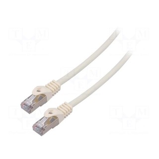 Patch cord | F/UTP | 6 | stranded | CCA | PVC | white | 20m | 26AWG | Cores: 8