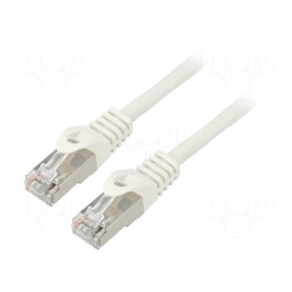 Patch cord | F/UTP | 6 | stranded | CCA | PVC | white | 30m | 26AWG | Cores: 8