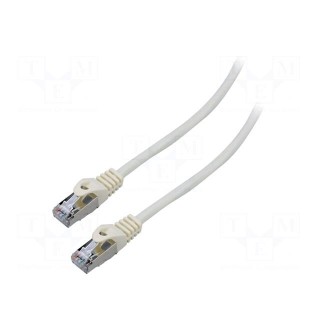 Patch cord | F/UTP | 6 | stranded | CCA | PVC | white | 3m | 26AWG | Cores: 8
