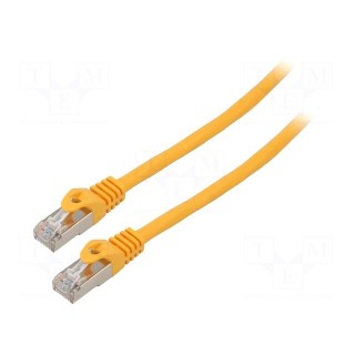 Patch cord | F/UTP | 6 | stranded | CCA | PVC | yellow | 15m | 26AWG | Cores: 8
