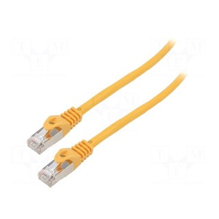 Patch cord | F/UTP | 6 | stranded | CCA | PVC | yellow | 20m | 26AWG | Cores: 8
