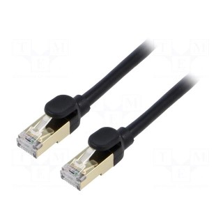 Patch cord | F/UTP | 7 | stranded | Cu | PVC | black | 5m | 28AWG