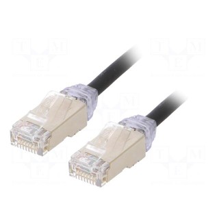 Patch cord | F/UTP,TX6A-28™ | 6a | solid | Cu | LSZH | black | 1m | 28AWG