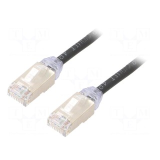 Patch cord | F/UTP,TX6A-28™ | 6a | solid | Cu | LSZH | black | 5m | 28AWG