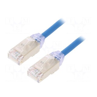 Patch cord | F/UTP,TX6A-28™ | 6a | solid | Cu | LSZH | blue | 1m | 28AWG