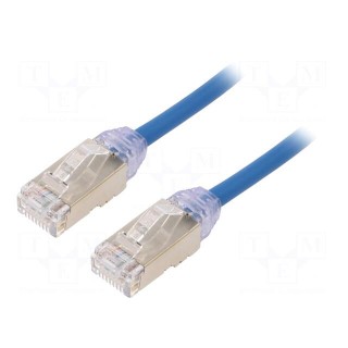 Patch cord | F/UTP,TX6A-28™ | 6a | solid | Cu | LSZH | blue | 5m | 28AWG
