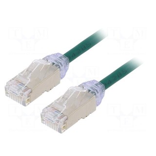 Patch cord | F/UTP,TX6A-28™ | 6a | solid | Cu | LSZH | green | 0.5m | 28AWG