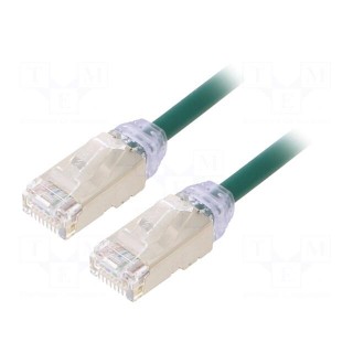 Patch cord | F/UTP,TX6A-28™ | 6a | solid | Cu | LSZH | green | 1m | 28AWG