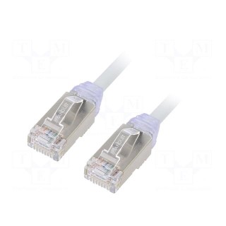 Patch cord | F/UTP,TX6A-28™ | 6a | solid | Cu | LSZH | grey | 2m | 28AWG